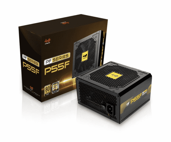 Fuente de Poder In Win modelo P55F 80 plus Gold 550w V2.52