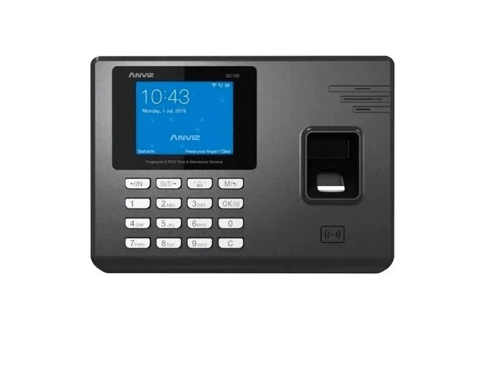 Terminal de Control de Asistencia de Huella Anviz AN-GC100 - Negro, 2.8 pulgadas