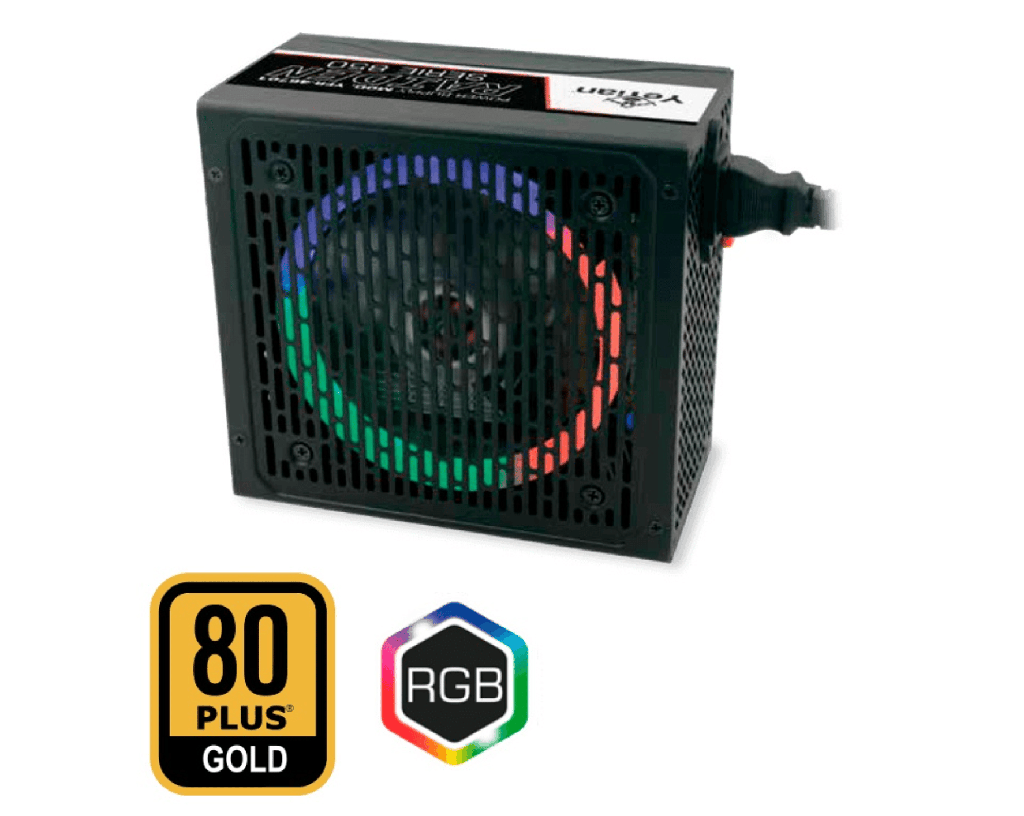 FUENTE DE PODER YEYIAN YFR-46701 RAIDEN 850W 80 PLUS GOLD RGB ATX FM