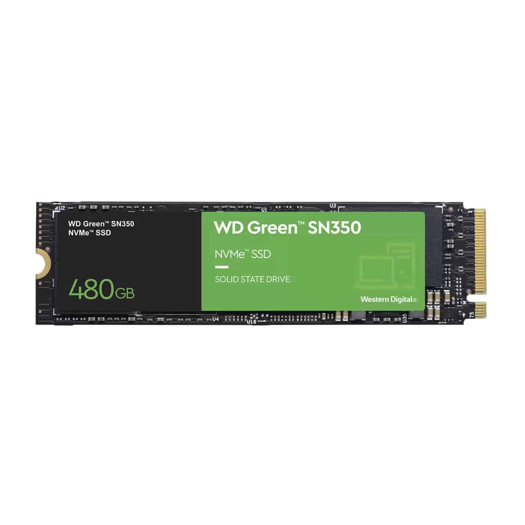 Ssd                                                                                                                                                                                                             Western Digital Green Wds480g2g0c Sn350 Nvme - 480gb, Pci Express 3.0, M.2