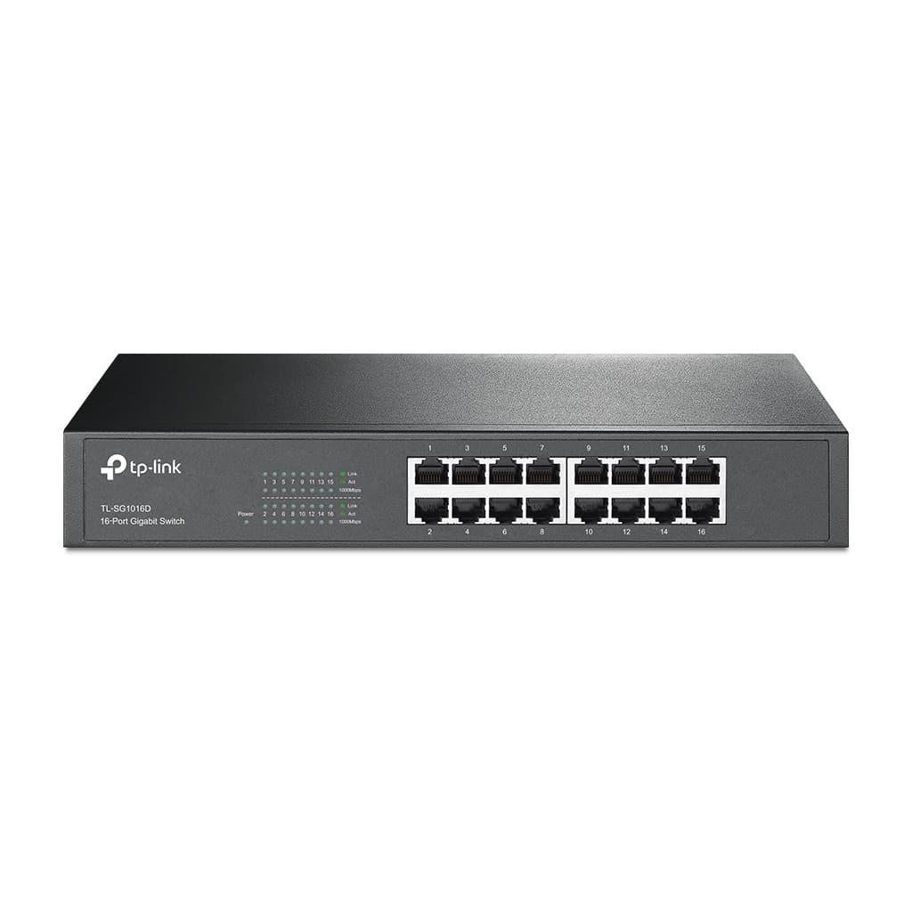 Switch                                                                                                                                                                               Tp-link - Gris, 10/100/1000 Mbps, 16ptos, Escritorio