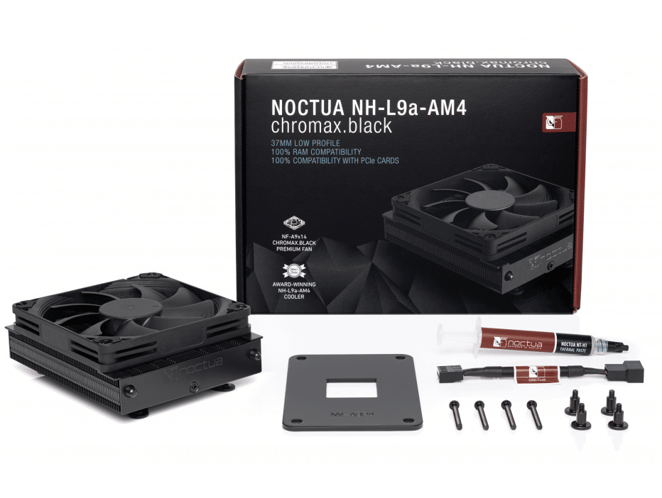 Disipador De Cpu Noctua Nh-l9a-am4 Chromax Black Para AMD En Mini-itx Y Sistemas Htpc.