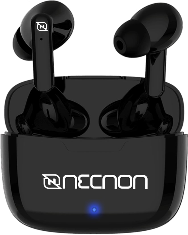 Audifonos                                                                                                                                                                                                                                                                                                                 Necnon Ntws-03 Bluetooth 5.0 Indicador Led Negro(nbab030100)
