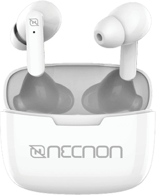 Audifonos Necnon Bluetooth 5.0 True Wireless Indicador Led Blanco(nbab031200)
