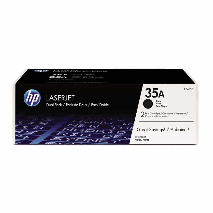 Toner                                                                                                                                                                                         Hp 35a Negro Dual Pack Laserjet Para P1005/p1006 (cb435ad)
