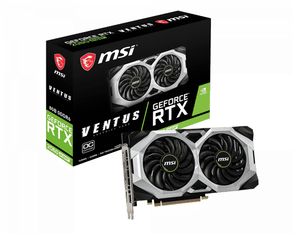 TARJETA DE VIDEO MSI NVIDIA® GEFORCE RTX™ 2060 SUPER VENTUS GP OC 8GB GDDR6