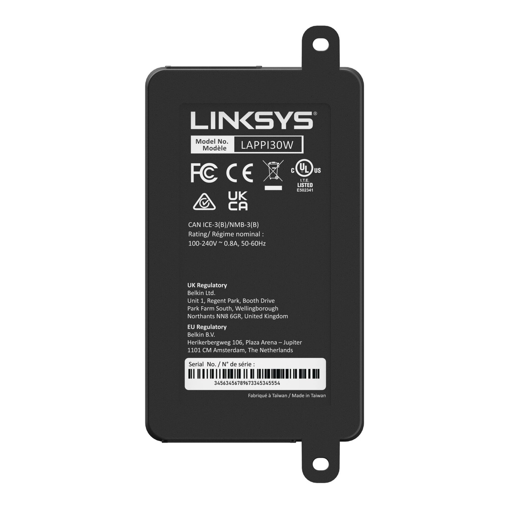 Inyector                  Poe Linksys Gigabit De Alta Potencia (lappi30w)