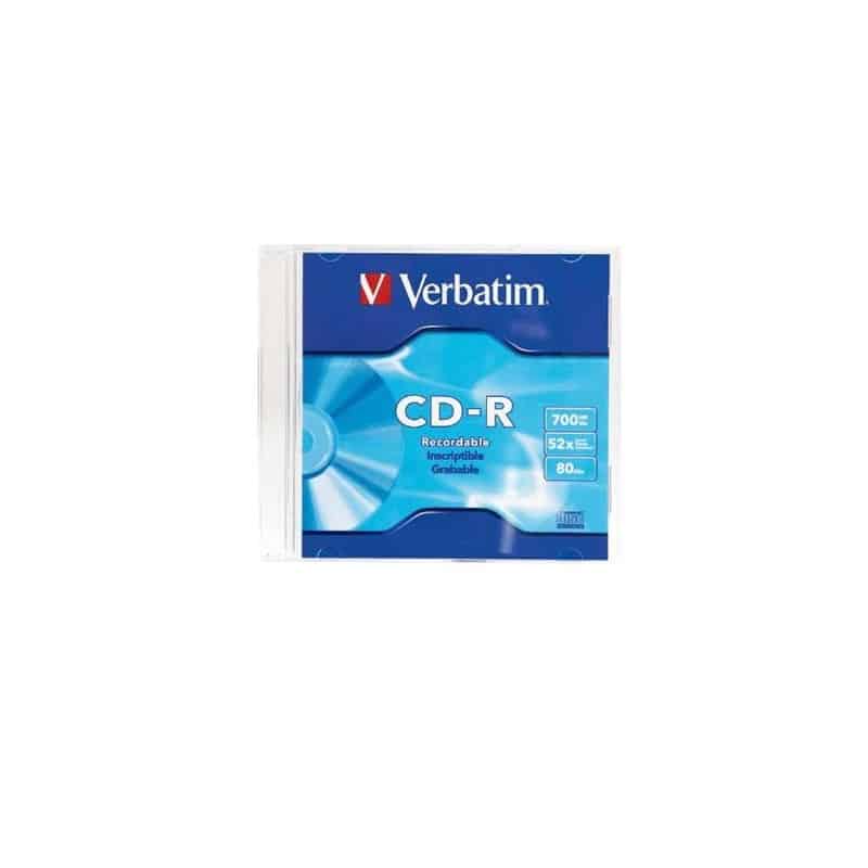 Disco  Compacto Verbatim 94776 -r 52x 80 Min 700mb Caja Slim 1 Pza