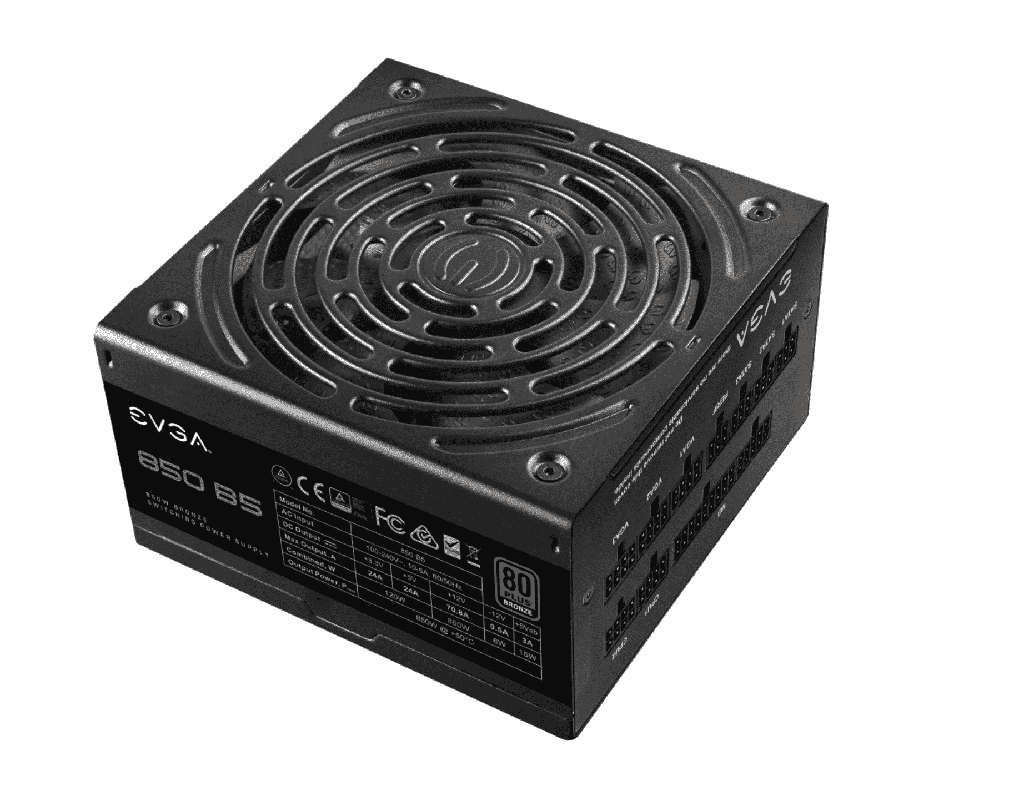 Fuente   De Poder EVGA 850 B5 80 Plus Bronze, 24-pines Atx, 135mm, 850w