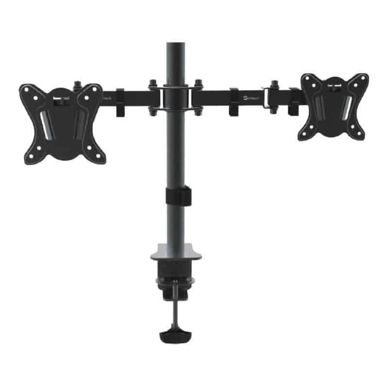 Soporte  Getttech Tw-1404 Para 2 Monitores De 10-30", Peso Max 10kg