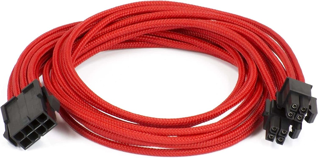 8-pin(4+4pin)       Motherboard Extension Cable 500mm Sku: Ph-cb8p-rd