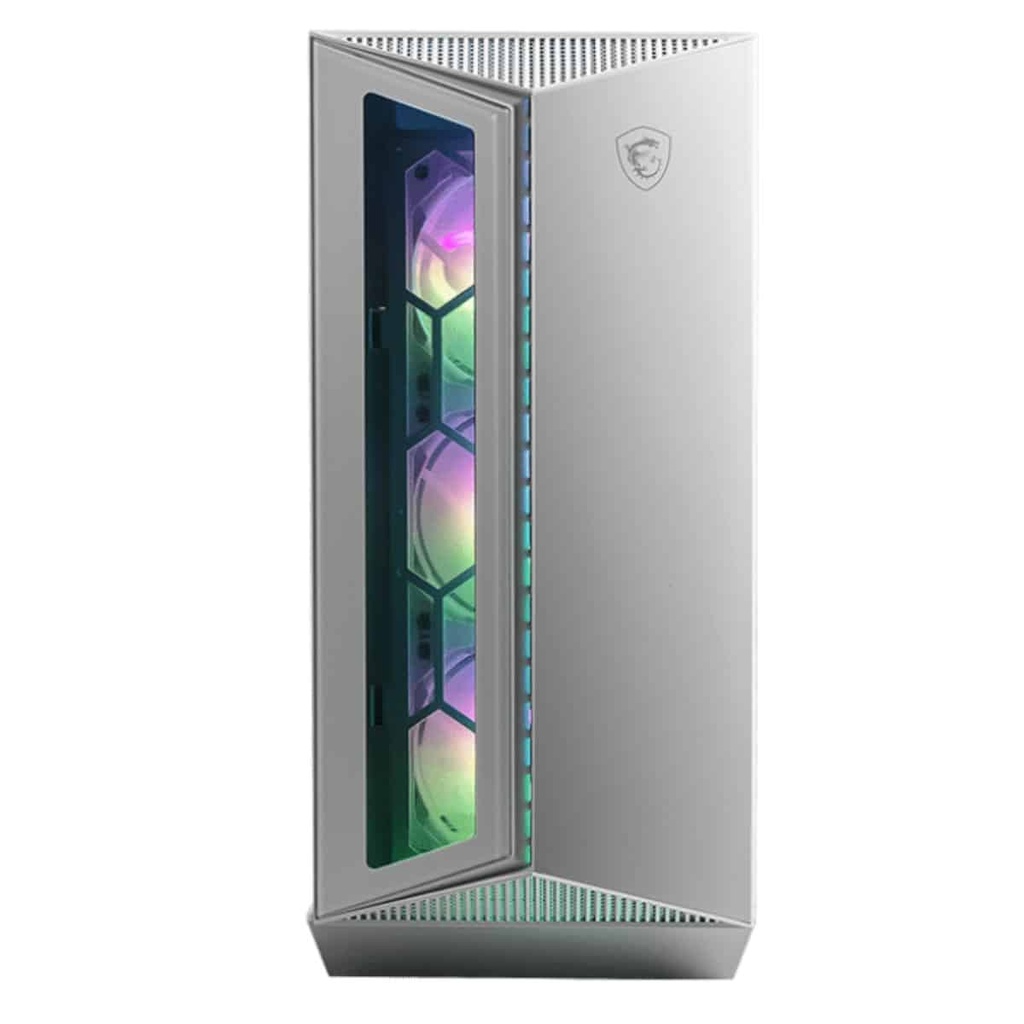 GABINETE MSI MPG GUNGNIR 110R WHITE RGB MID TOWER ATX 4 FAN SWITCH LED (ED)