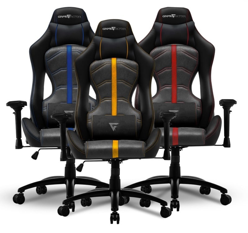 Silla  Game Factor Leath-aire Reclinable 4d, Metal Negra/rojo Cgc650 Rd