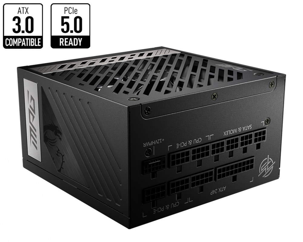 Fuente   De Poder MSI Mpg A850g Pcie5 Gold 850w Full Modular &#8211; 80 Plus Gold, Diseño Modular Pue