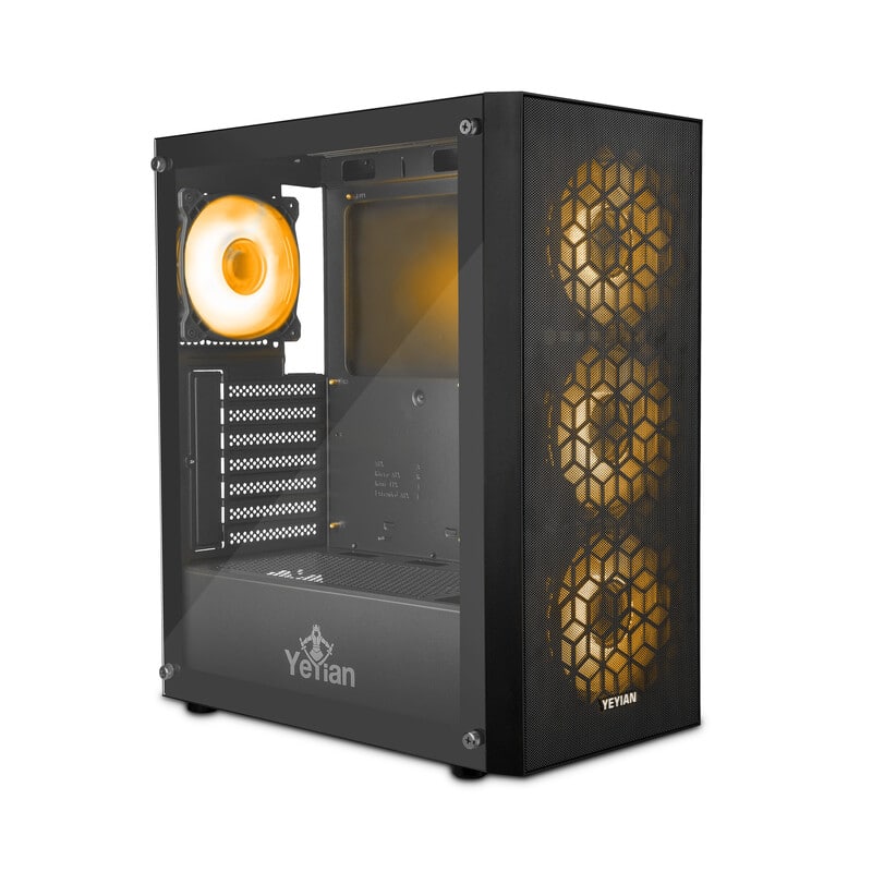 Gabinete Yeyian Dragoon 4 Vent Argb/atx/med Torre/mesh/cris Temp/negro (ycm-apdra-01)