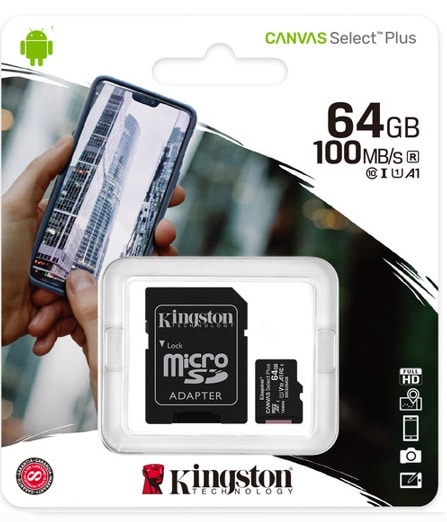 Micro                                                                                                                                                                                              Sd Kingston Technology Memkgn1890 - 64 Gb, Negro