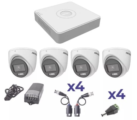 Kit                                                                                                                                                                                                                                Colorvu Turbohd 1080plite / Dvr 4 Canales / 4 Camaras Eyeball (exterior) -
