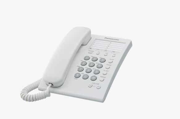 Panasonic                                                                                                                                                                                             Telefono Alambrico Basico 13 Memorias Blanco (kx-ts550mew)
