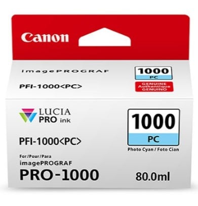 Tanque                                                                                                                                                                                                                                                                          Canon Pfi-1000 Pc - Cian