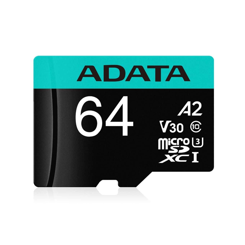 Micro                                                                                                                                                                                                            Secure Digital Premier A2  Adata Uhs-i 64gb - 64 Gb, Negro, Uhs-i Class 10