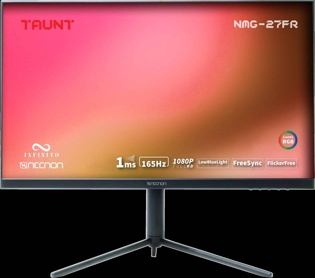 Monitor                                                                                                                                                                                           Gaming Led Plano Giratorio 27" Nmg-27fr Va 165hz 1ms Low Bluelight Flickerfree Freesync Rgb 16:9 Fhd 1920*1080 Hdmi Vga Dp Negro -