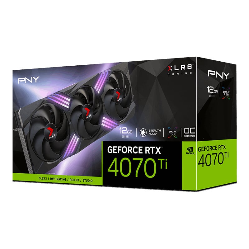 Tarjeta                                                                                                                                                                                                                                                                                                                                                                                                                                                                                                                                                                                          De Video Pny Vcg4070t12tfxxpb1-o Rtx 4070ti Oc 12gb Argb 3 Fan