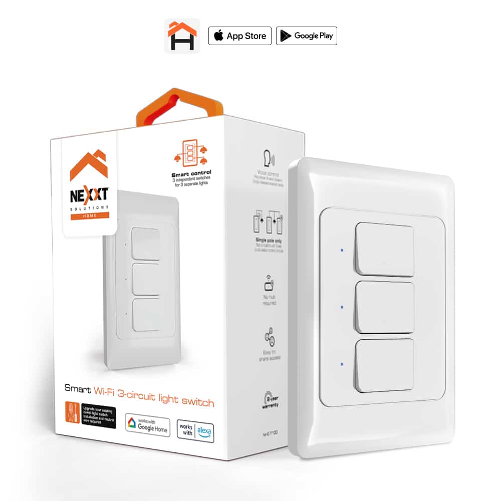 Interruptor                                                                                                                                                                                                                                                                                                                                                                                                                                         De 3 Circuitos Inteligente Con Conexión Wi-fi -
