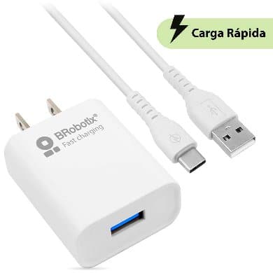 Combo                                                                                                                                                                                                                                                                                                                                                                                                                                  Carga RÁpida: Cargador Usb V3.0 + Cable Usb Tipo "c". Blanco (6001318) - Brobotix