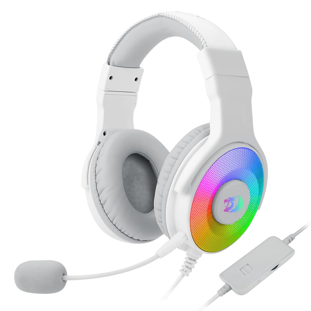 Audífonos                                                                                                                                                                                                                                                                          Redragon Pandora White - Blanco