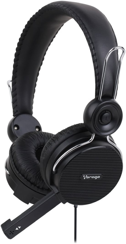 Audífono                                                                                                                                                                                                                                                                       Vorago - Diadema, Negro, Alámbrico, 2, 2 M, 3, 5 Mm