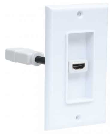 771719                                                                                                                                                                                                                                                               Placa De Pared Hdmi De Un Puerto - Compatible Con Cajas De Montaje De Distribución Sencilla, Ranuras Y Cajas Montadas En Pared.