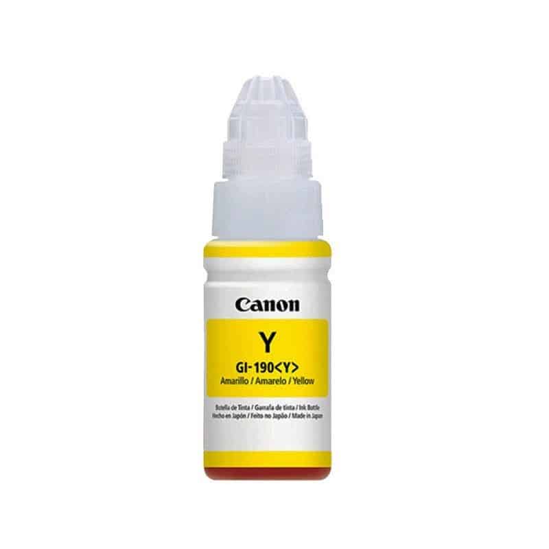 Botella  De Tinta Canon Gi-190 Y Para Pixma G1100 G2100 G3100 (0670c001aa/ab)