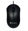Mouse                                                                                                                                                            Basico Alambrico Techzone - 1000 Dpi´s, 3 Botones, Longitud De Cable De 1.2 M. Conexión Usb, 1 Año De Garantía.