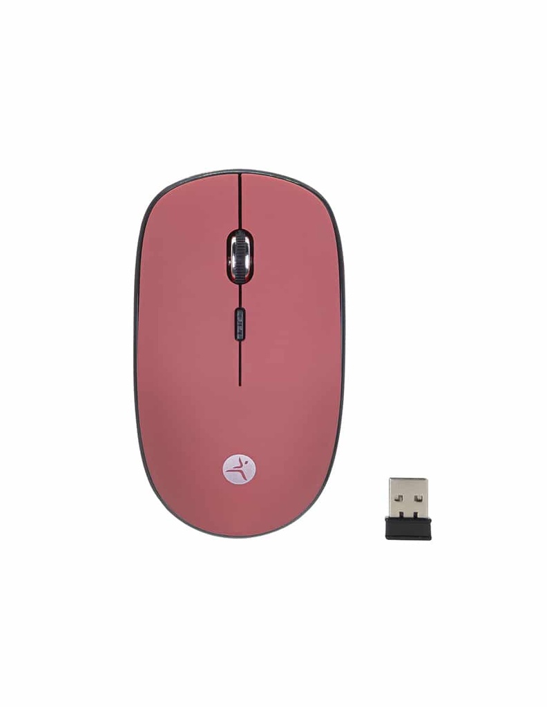 Mouse                                                                                                                                                          Inalambrico Techzone De 1200 Dpis - Alcance Hasta 15 Metros, 4 Botones, Texturizado Rubber, Color Rojo, 1 Año De Garantía.