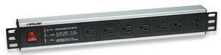207102                                                                                                                                                         Barra Multicontacto De 7 Salidas Para Montaje En Rack De 19 Pulgadas - Con Apagador Y Protección De Sobrevoltaje, Cable De Conexión De 3m