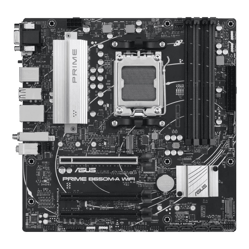 Tarjeta Madre Asus Prime B650m-a Wifi Ii Am5/matx/ddr5/vga/hdmi