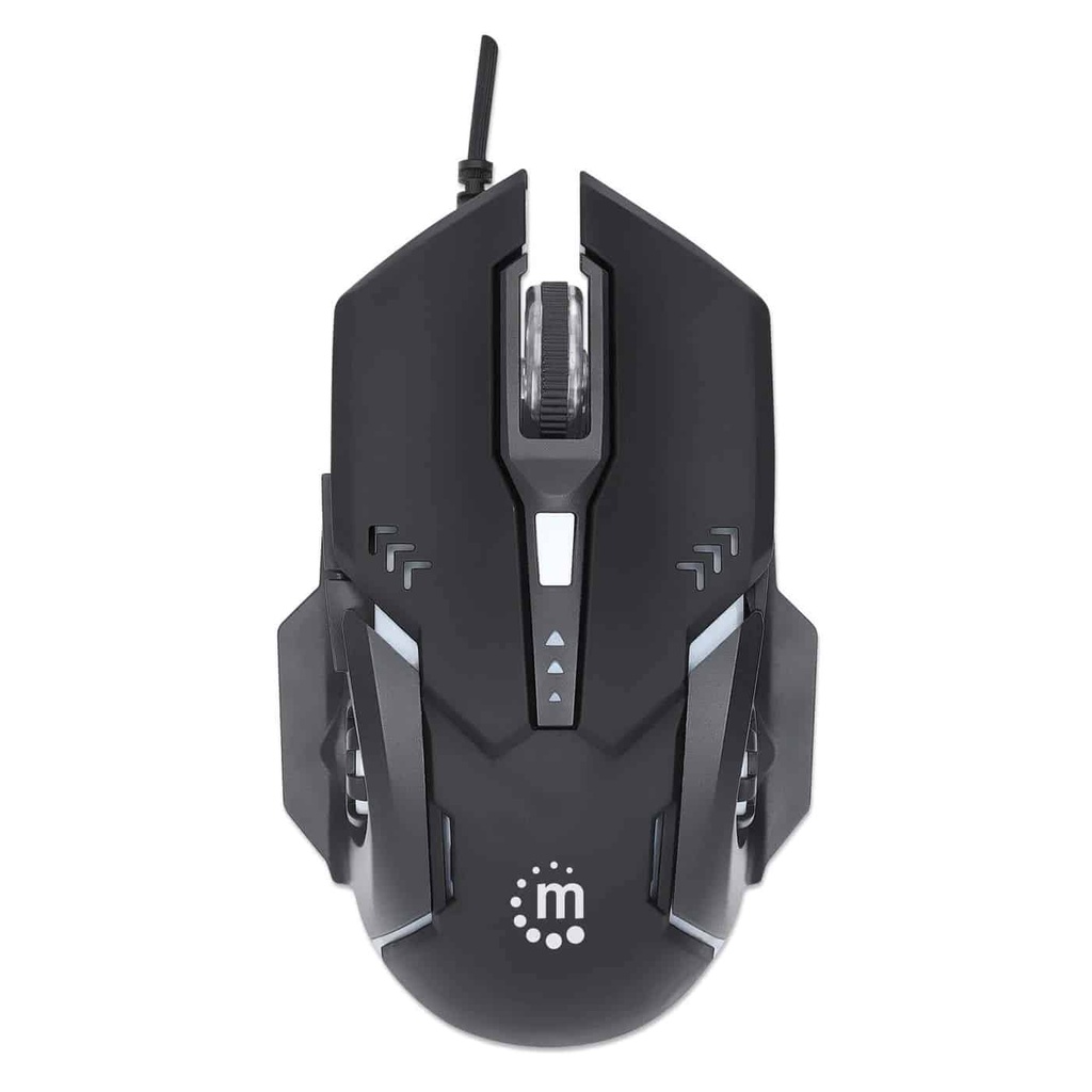 179256                                                                                                                                   Ratón óptico Led Para Juegos Con Cable. Con Seis Botones Y Rueda De Desplazamiento - 3200 Dpi, Ambidiestro, Iluminación Led De Colores.