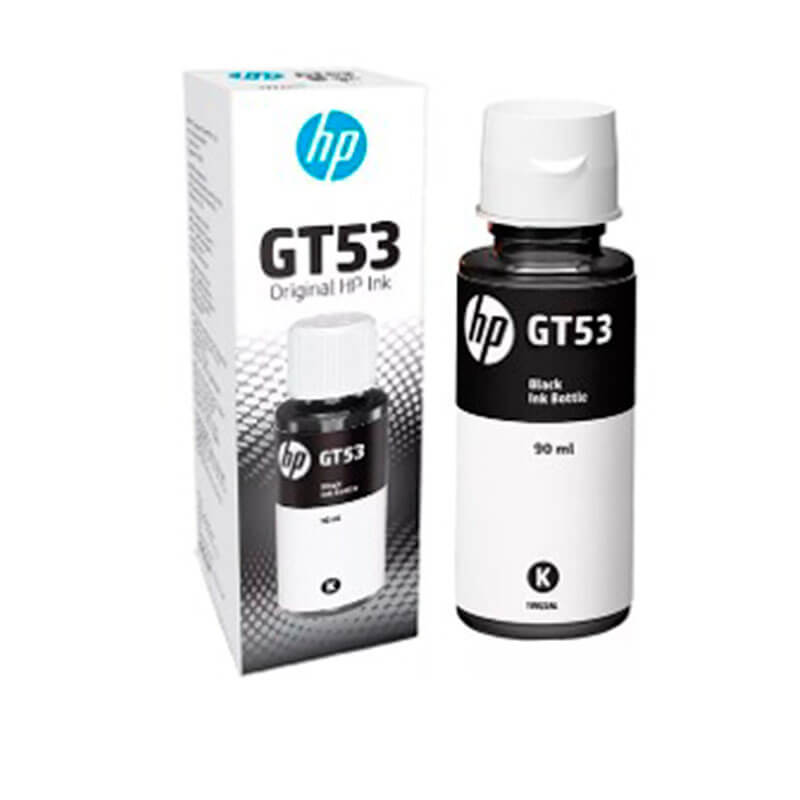 BOTELLA DE TINTA HP GT53 NEGRO DESING JET ORIGINAL DE 90 ML