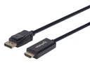 Cable                                                                                                                                                                                                                                                                                                                                                                                                                                                                         Displayport A Hdmi Manhattan 153195 - 1 M, Displayport, Hdmi, Negro, Macho/macho, Para Pantalla Uhd