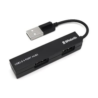 Hub                                                                                                                                                                                                                                                                                                                                                                                                                                                                Usb V2.0 - Small, Compacto, 4 Puertos, Negro, Brobotix 497677