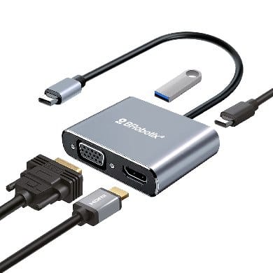 Docking                                                                                                                                                                                                                                                                                                          Station Usb C - 4 En 1, Hdmi/usb A/usb C/vga. Brobotix 6000687