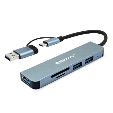 Docking                                                                                                                                                                                                                                                                                                               Station Conector Dual Tipo Usb  A C - V3.0, 5 En 1, /3 Usb/sd/microsd/ Brobotix 6005453