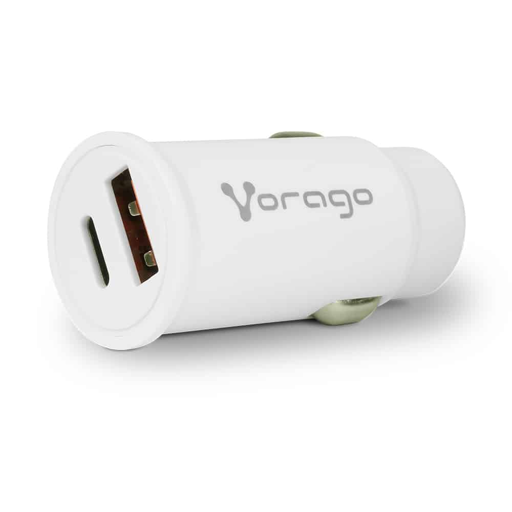 Cargador                                                                                                                                                                                                                                                                                                                 Para Auto Vorago Au-305-wh Tipo C Pd 20w Y Usb A Quick Charge 3.0 Blanco -