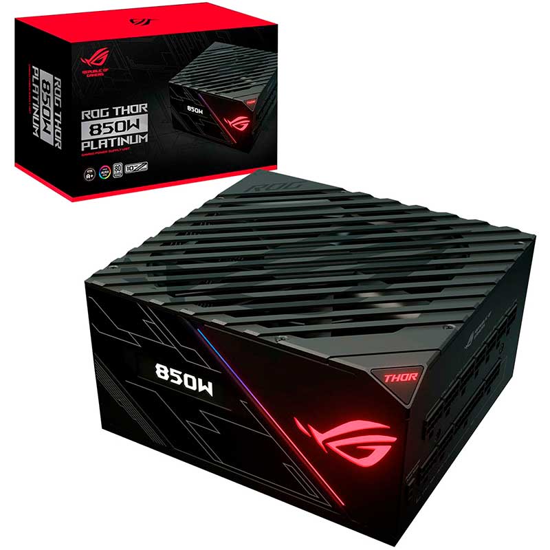 FUENTE DE PODER ASUS ROG*THOR850P 850W PLATINUM RGB PANTALLA OLED