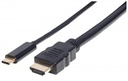 Cable                                                                                                                                                                                                                                                                                                Usb Manhattan 151764 - Usb C, Hdmi, Macho/macho, 2 M, Negro