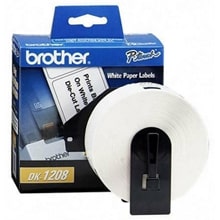 Etiqueta                                                                                                                                                                                                                                    Blanca De Papel Brother Dk1208 - 400 Etiquetas De 38 Mm De Ancho X 90.3 Mm De Largo. Impresión En Negro. Ql800 / Ql810w / Ql1110nwb.