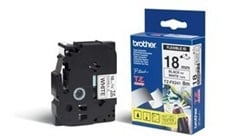 Etiqueta                                                                                                                                                                                                                                Blanca Continua Laminada Flexible Brother Tzefx241 - De 18 Mm De Ancho X 8 Mts De Largo. Impresión En Negro.
