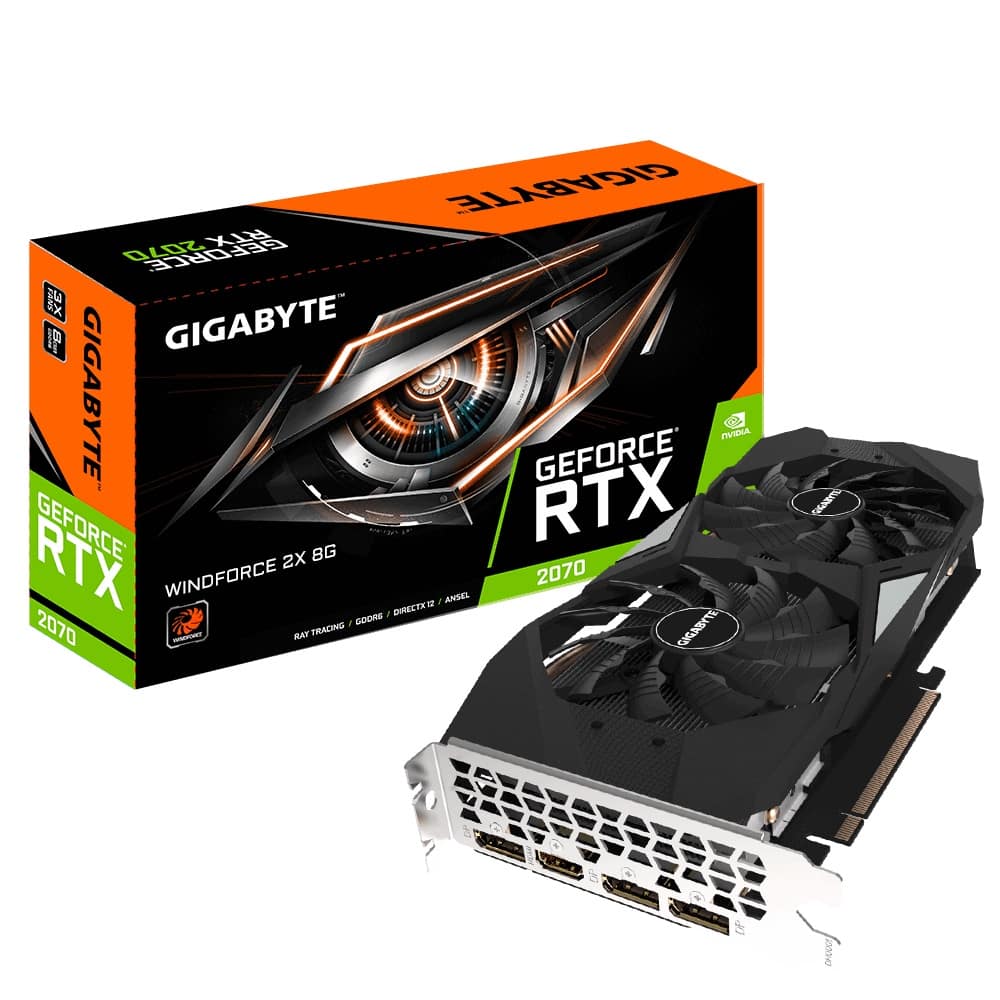 Tarjeta   De Video Gigabyte Nvidia Geforce RTX 2070 Windforce 2x 8gb GDDR6