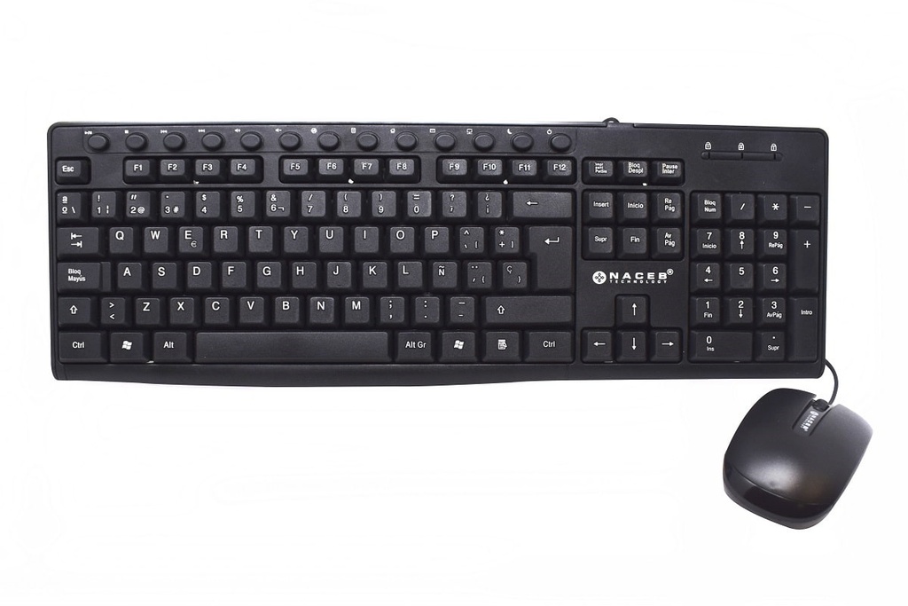 Kit                                                                                                                                                                                                  De Teclado Y Mouse Naceb Technology - Estándar, Negro