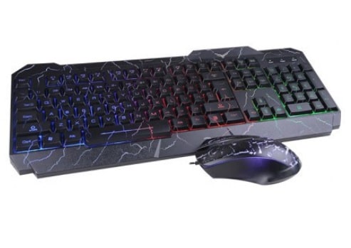 Kit                                                                                                                                                                                                 De Teclado Y Mouse Naceb Technology Raptor - Estándar, Negro